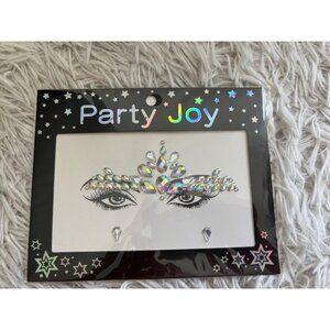 PARTY JOY FACE CRYSTAL ADHESIVE STICKERS Festival NEW Gems